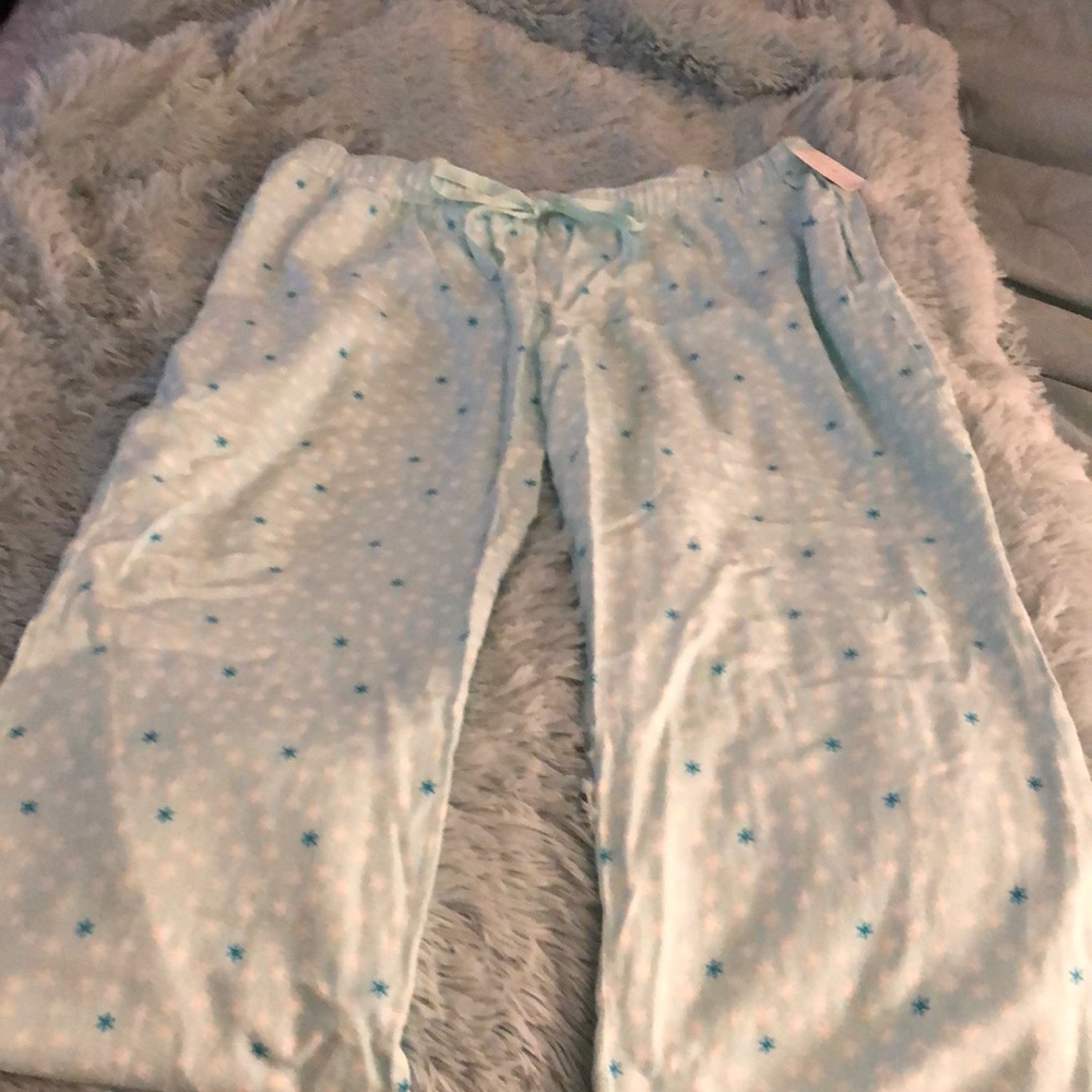 PERFECT LIGHT BLUE SNOWFLAKE ❄️ BRUSHED COTTON NWT LOUNGE/ SLEEP PANTS XL